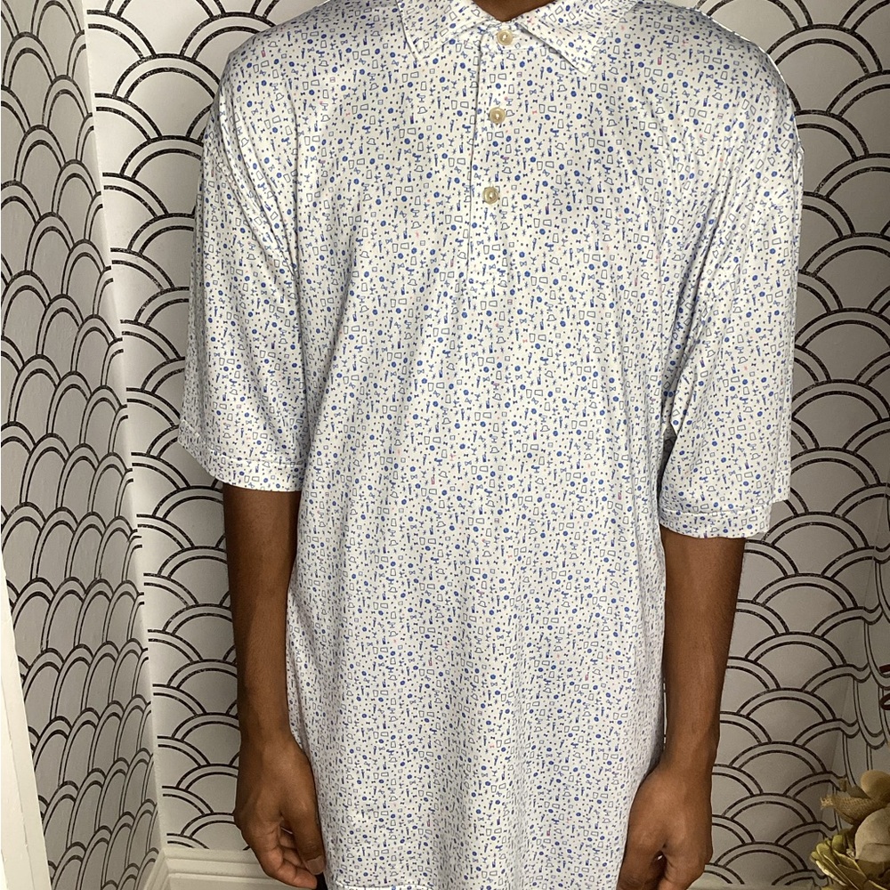 Peter Millar Cocktail Print Summer Comfort Polo – Size XL